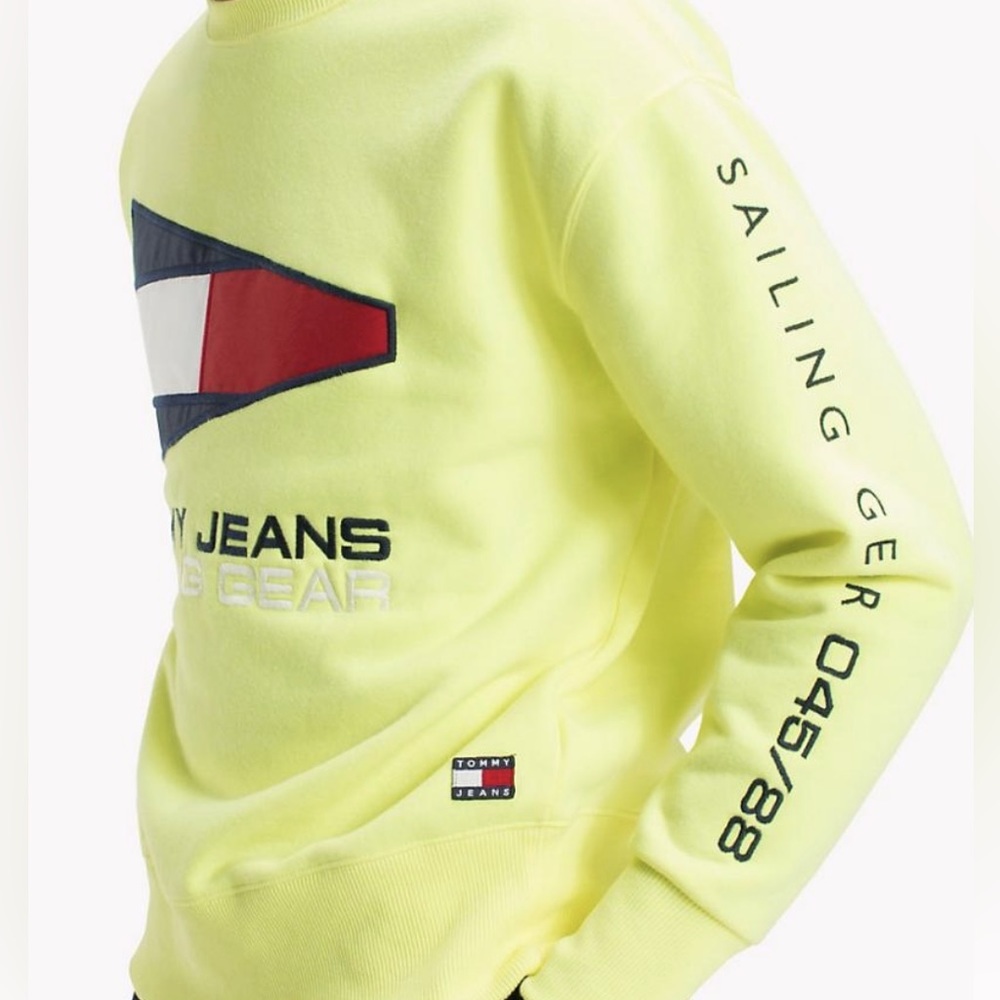 Tommy Hilfiger Tommy Jeans Sailing‎ Gear Sweatshirt in Neon, Size S